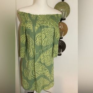 EUC Living Hula off shoulder dress
